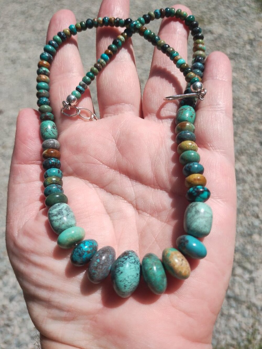 Jay King DTR Turquoise necklace 925 Sterling Silver southwestern style